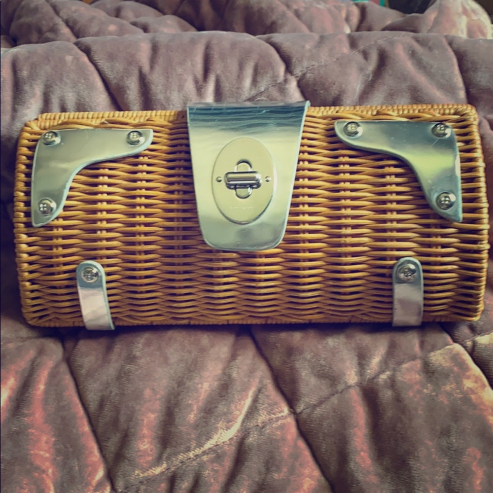 RARE ♠️ Kate spade ♠️ Wicker/Straw Clutch